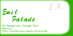 emil palade business card